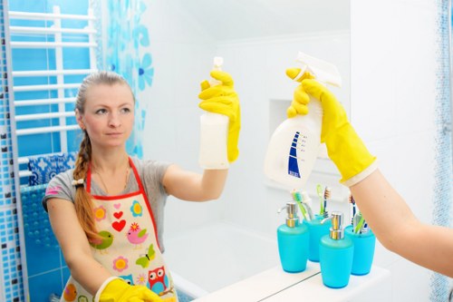 Professional move-out cleaning in a Brixton flat with detailed kitchen and living area cleaning