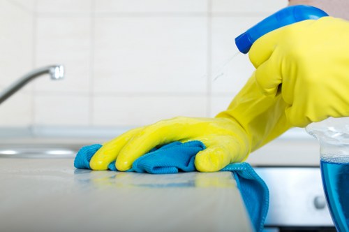 Commercial hard floor cleaning for a Brixton business interior