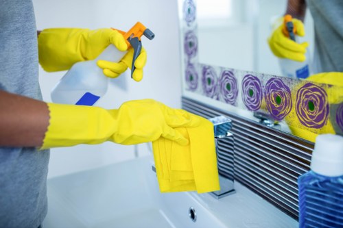 End of tenancy cleaning tasks for a Brixton property including bathroom and surfaces